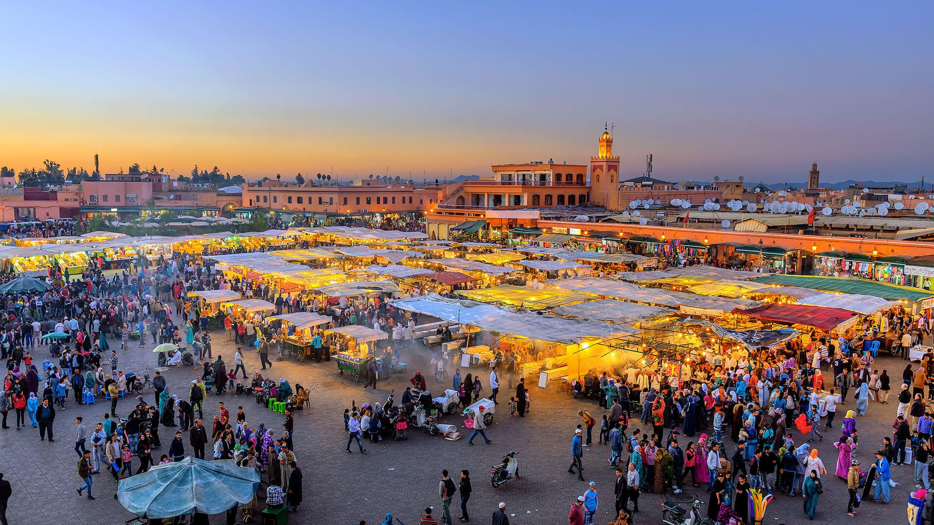 Marocco marrakech_place_sunset