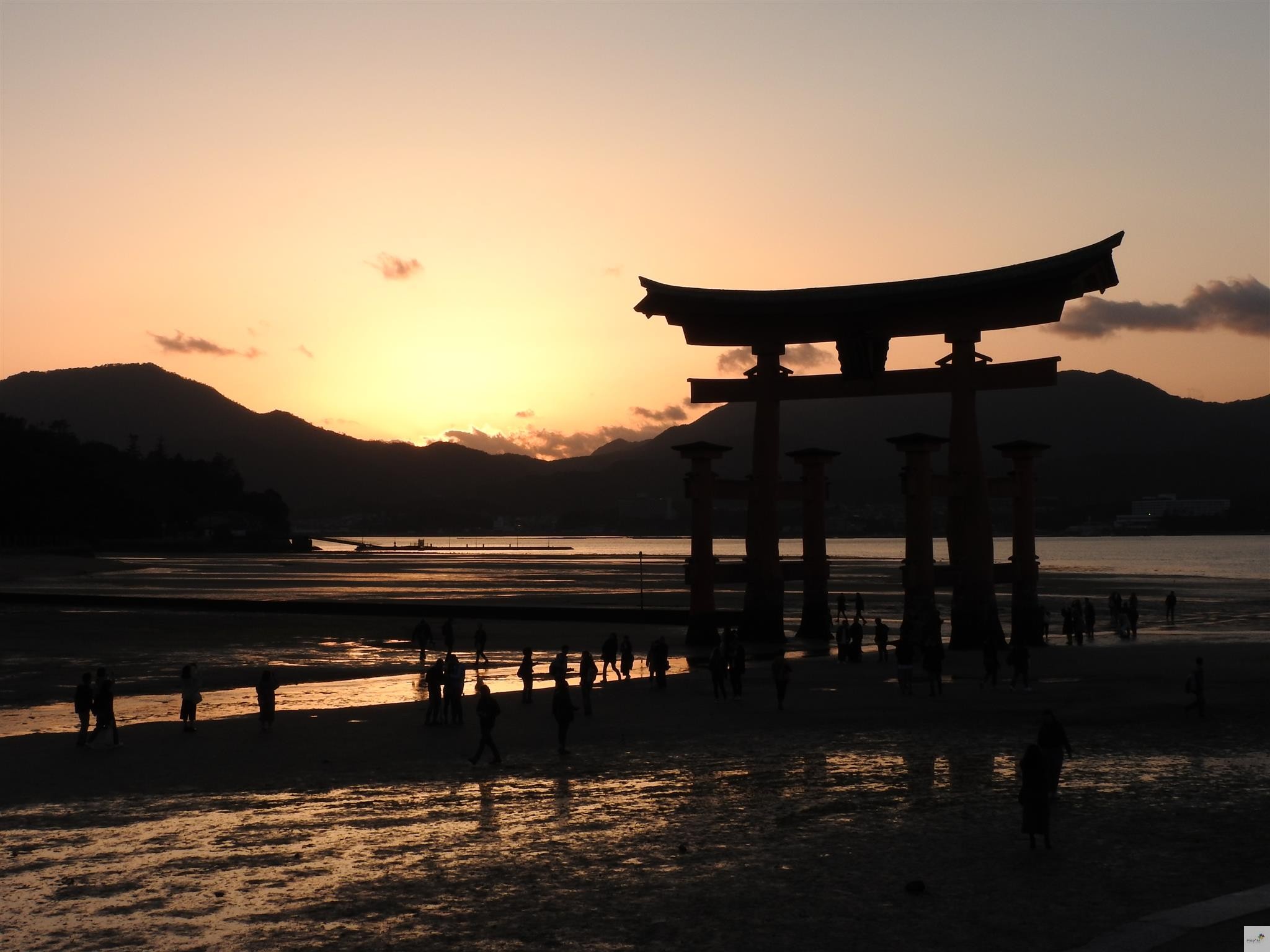 Miyajima, Giappone  - Itsukushima Shrine Torii 