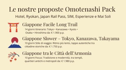 Le nostre proposte Omotenashi Pack